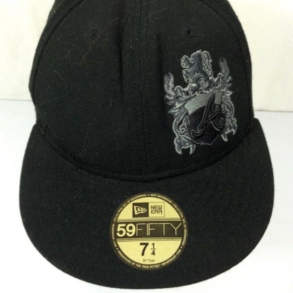 100% Wool Atlanta Braves Cap Retro New Era 59/50